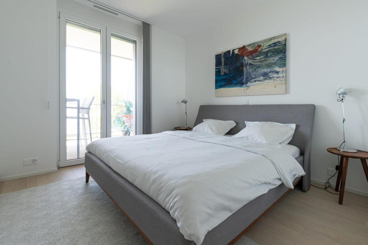 Les Terrasses De Lavaux 1 - Appartement De Luxe Avec Vue Panoramique Et Piscine Puidoux Buitenkant foto