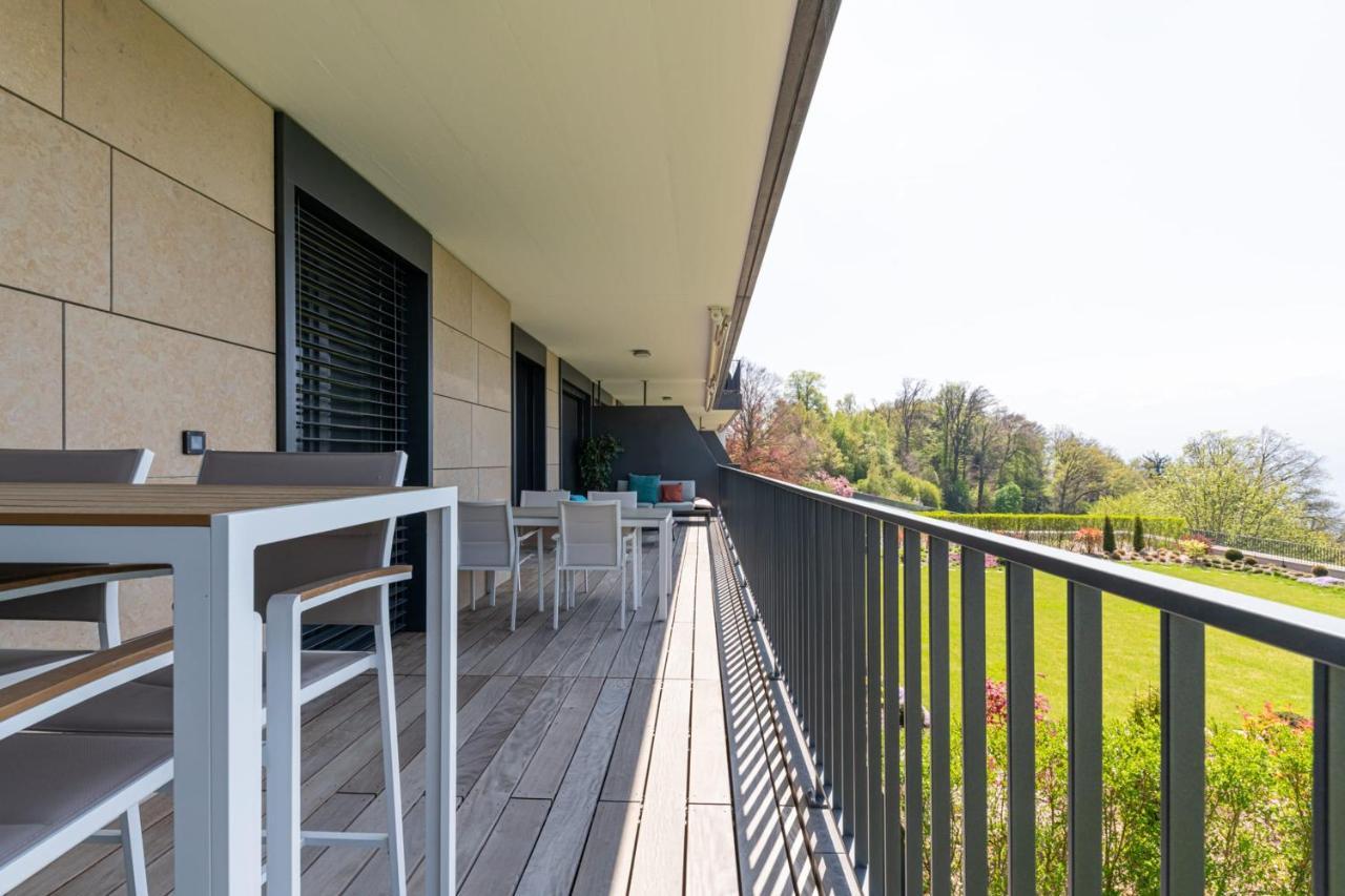 Les Terrasses De Lavaux 1 - Appartement De Luxe Avec Vue Panoramique Et Piscine Puidoux Buitenkant foto